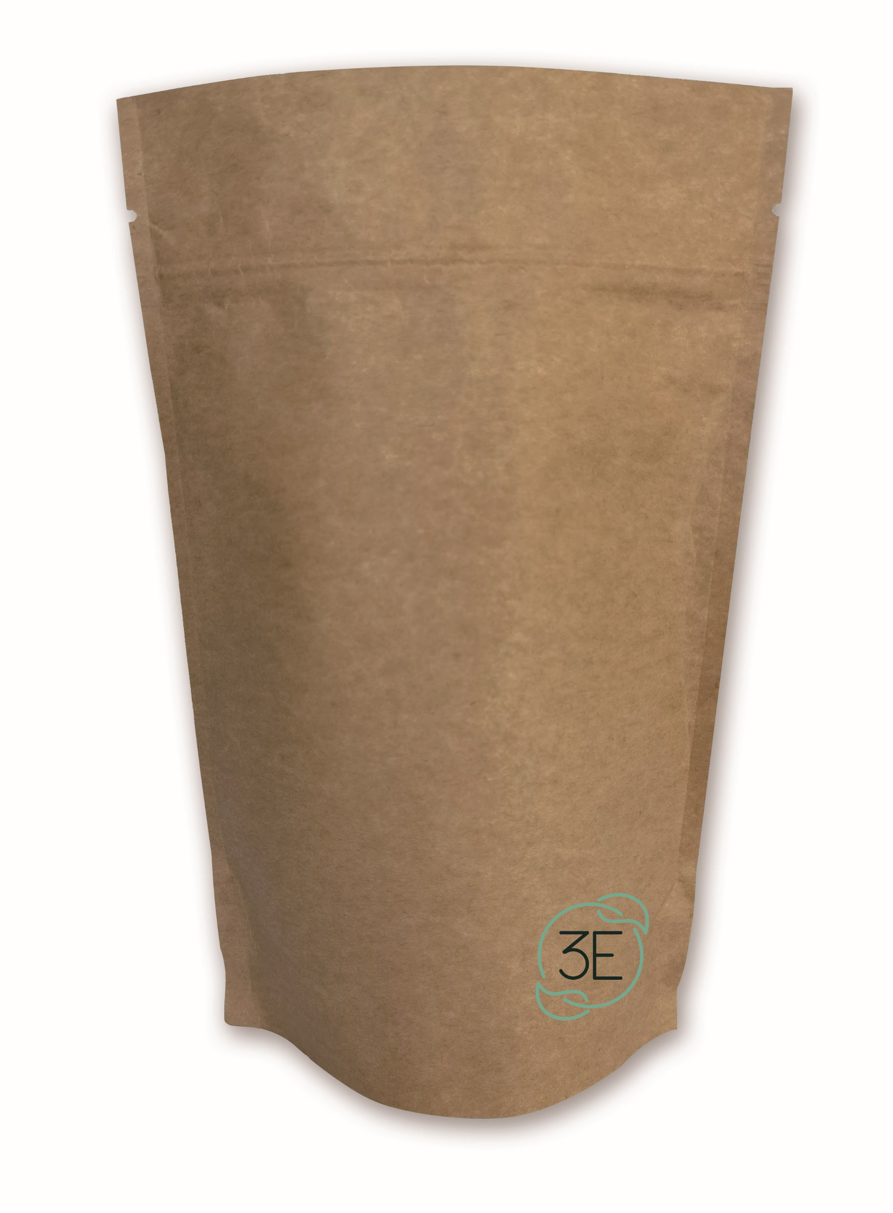 Biodegradable Food Packaging Kraft Paper Bag with inner zipper